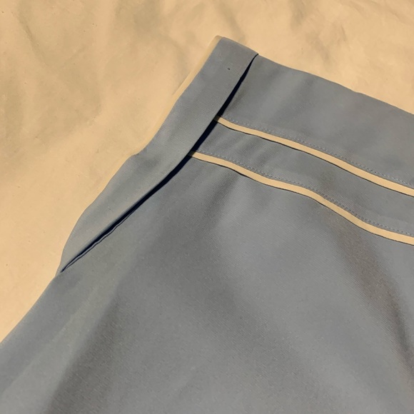 Express Light Blue Top with White Piping Detail - Picture 6 of 11